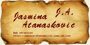 Jasmina Atanasković vizit kartica